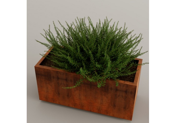 Meubles-design-en-acier-corten-Style-industriel-Acier-corten-intérieur-Intérieur-moderne-LINE | Jardinière en corten