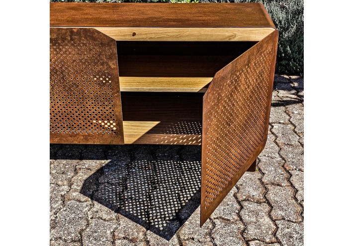 Corten-Möbel-Einrichtung-hergestellt-in-Italien-Stahlmöbel-SIDEBOARD | Anrichte aus Corten