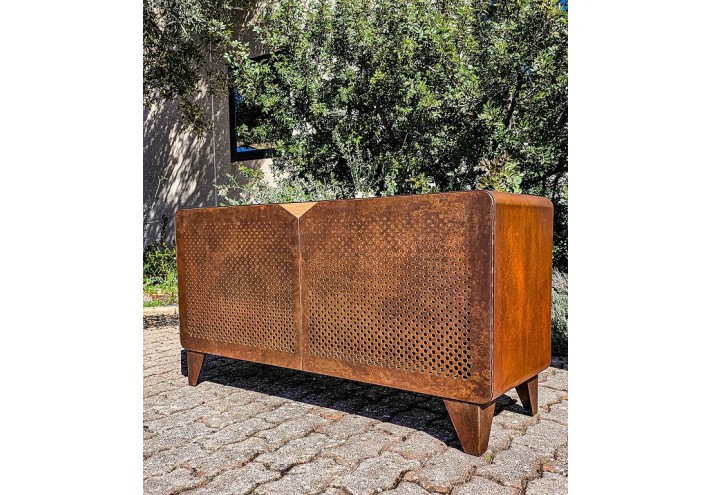 Corten-Möbel-Einrichtung-hergestellt-in-Italien-Stahlmöbel-SIDEBOARD | Anrichte aus Corten