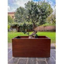 Meubles-design-en-acier-corten-Style-industriel-Acier-corten-intérieur-Intérieur-moderne-LINE | Jardinière en corten