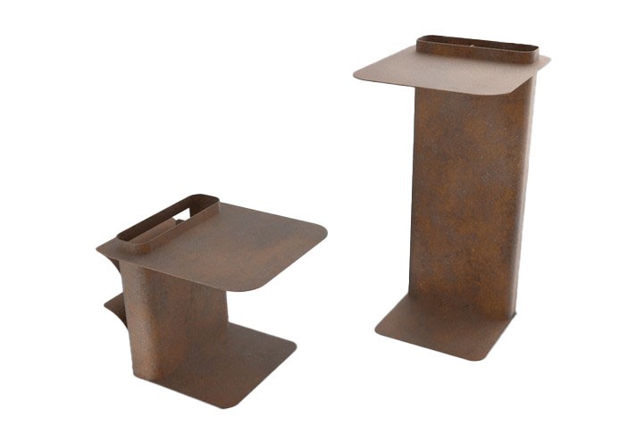 Meubles-design-en-acier-corten-Style-industriel-Acier-corten-intérieur-Intérieur-moderne-DAD | Table basse en corten