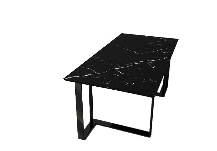 Arredamento-in-acciaio-Stile-industriale-Arredamento-in-corten-Arredamento made-in-Italy-RATIO | Tavolo in acciaio e marmo