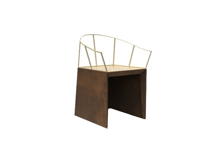 Arredamento-in-acciaio-Stile-industriale-Arredamento-in-corten-Arredamento made-in-Italy-NEBIDA | Sedia in corten