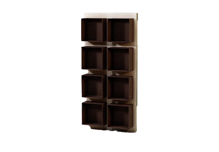 Corten-Möbel-Einrichtung-hergestellt-in-Italien-Stahlmöbel-MODULO zentral | Bücherregal aus Corten