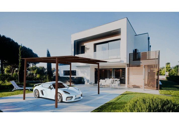 Arredamento-in-acciaio-Stile-industriale-Arredamento-in-corten-Arredamento made-in-Italy-PERGOLA | Pensilina