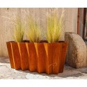 Meubles-design-en-acier-corten-Style-industriel-Acier-corten-intérieur-Intérieur-moderne-LIRIOPE | Pot de fleurs en acier Corten