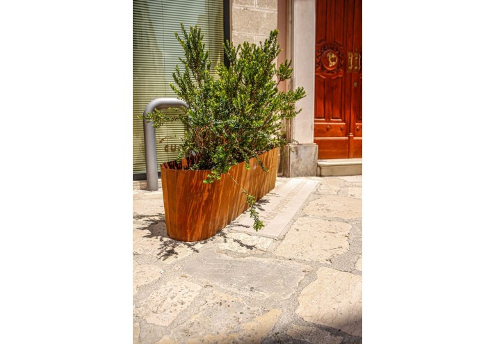 Arredamento-in-acciaio-Stile-industriale-Arredamento-in-corten-Arredamento made-in-Italy-KRANEIA | Fioriera in corten