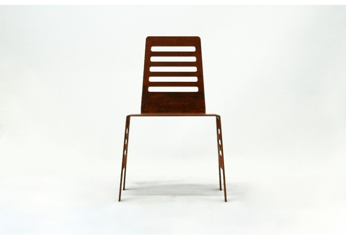 Meubles-design-en-acier-corten-Style-industriel-Acier-corten-intérieur-Intérieur-moderne-CUT | Chaise en Corten