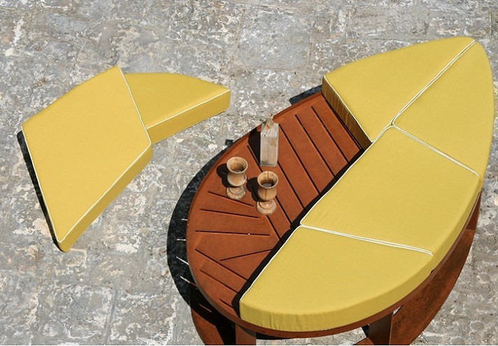 Corten-Möbel-Einrichtung-hergestellt-in-Italien-Stahlmöbel-LILA | Puff aus Corten