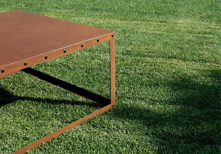 Meubles-design-en-acier-corten-Style-industriel-Acier-corten-intérieur-Intérieur-moderne-CUBE | Table basse en Corten