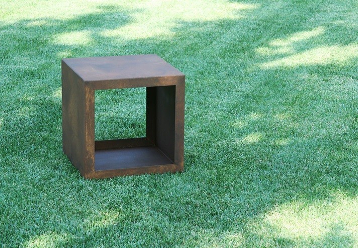 Meubles-design-en-acier-corten-Style-industriel-Acier-corten-intérieur-Intérieur-moderne-CUBO MOVE | Décoration en corten