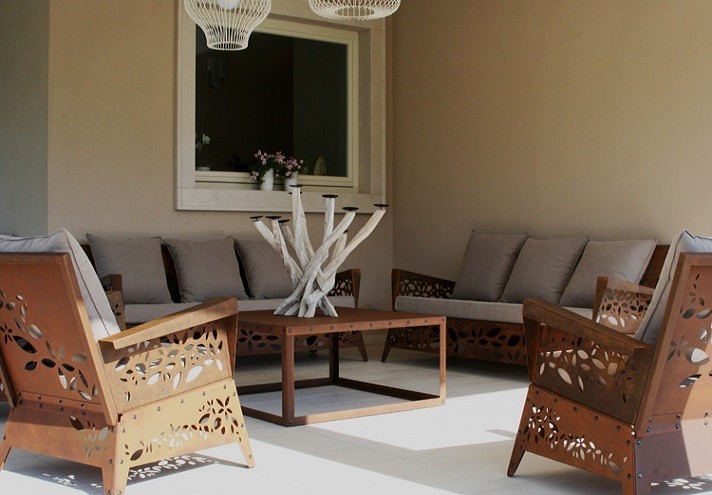 Design-furniture-Italy-Corten-design-Design-made-in-Italy-Italian-design-store-HANAMI | Corten sofa