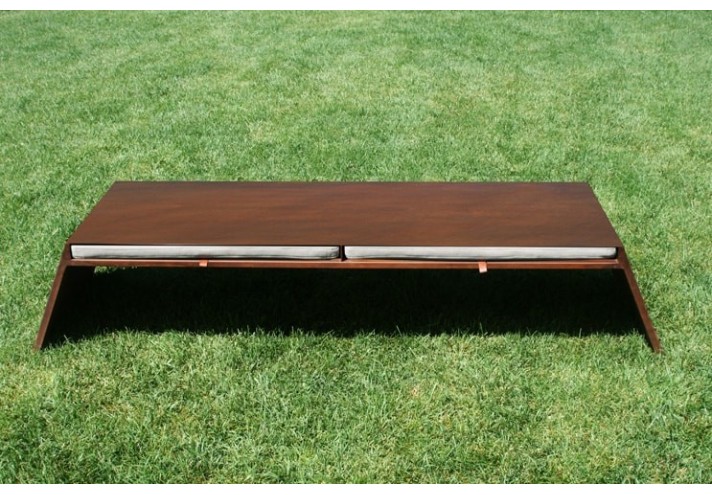 Meubles-design-en-acier-corten-Style-industriel-Acier-corten-intérieur-Intérieur-moderne-LILA | Banc en corten