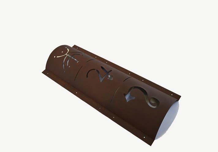 Corten-Möbel-Einrichtung-hergestellt-in-Italien-Stahlmöbel-ITRIA_009 | Wandleuchte aus Corten