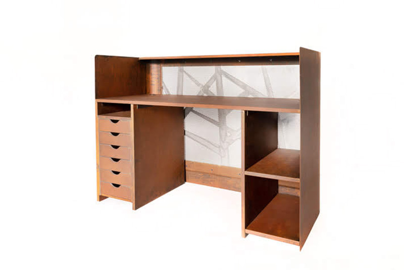 Consolle in acciaio Corten