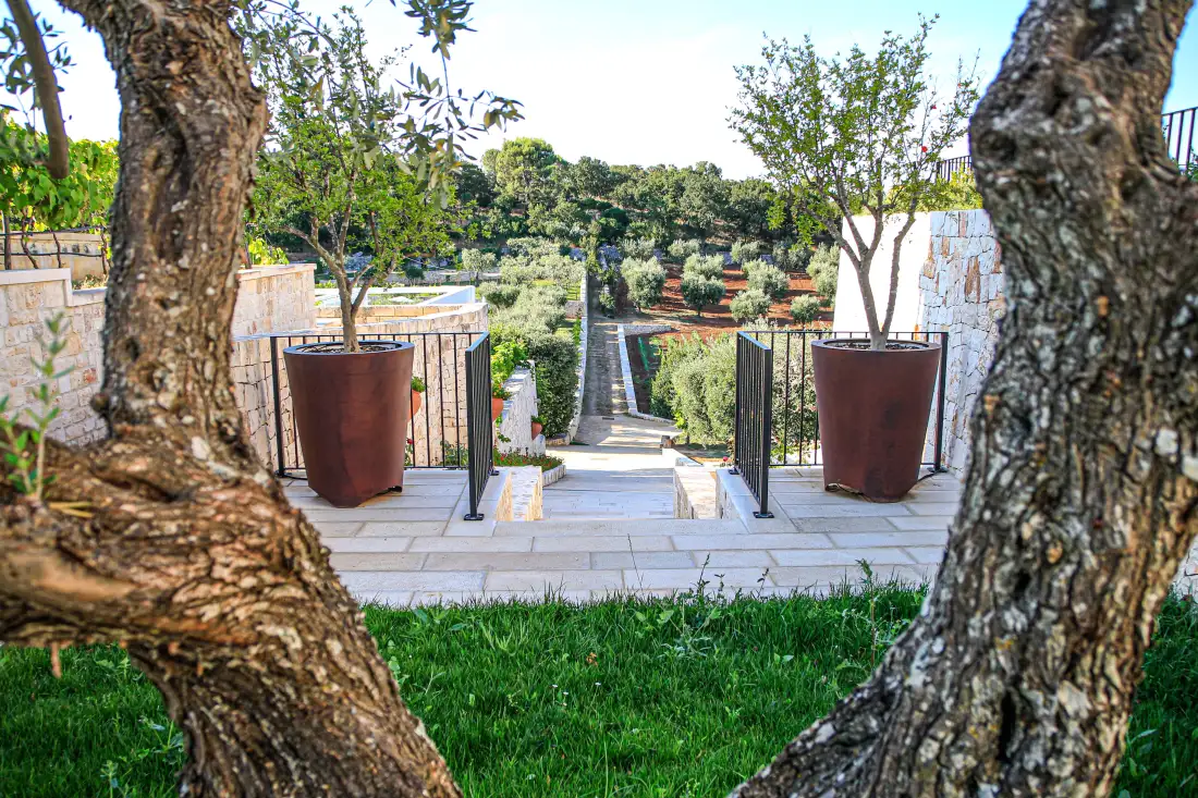 Jardinière Wave en Corten