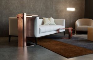 DAD | Tavolino in corten — Alto (L. 48 cm · P. 56 cm · H. 96 cm), Corten