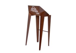 FOGLIA_002 | Sgabello in corten