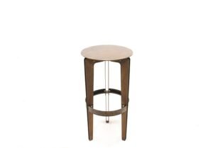 LEGGERO | Sgabello in corten — Basso (Ø 40 cm · H 46 cm), Corten