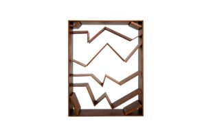 PIEGA | Libreria in corten — Finitura bruno cerata