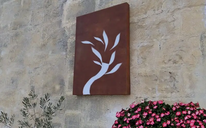 insegna polipropilene effetto corten