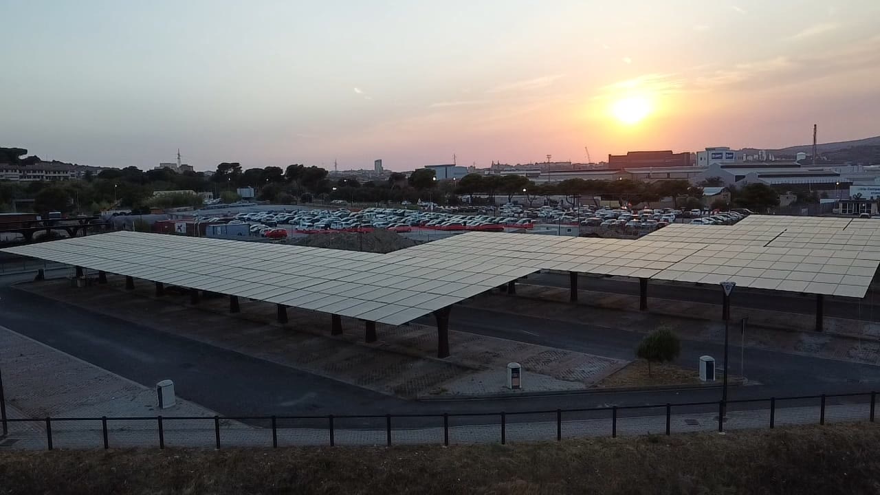 Pensiline Fotovoltaiche — Porto di Piombino — Copertura fotovoltaica